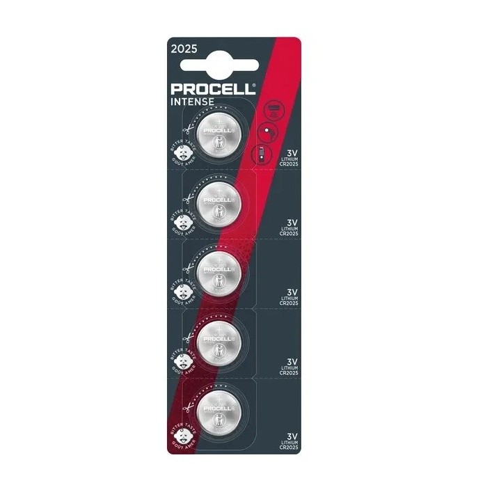 5 STUKS KNOOPCEL PROCELL INTENSE CR2025