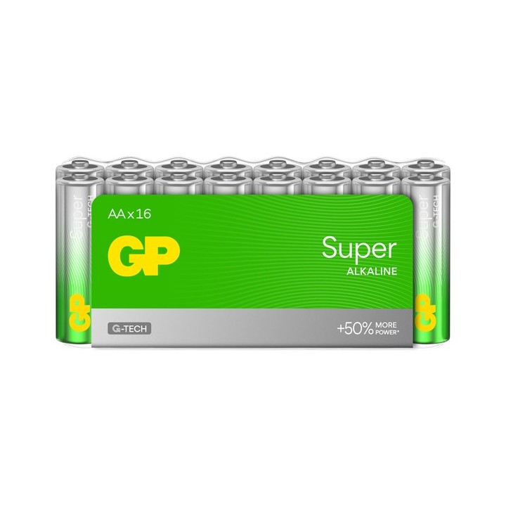 16 STUKS GP 15AS, LR06, AA SUPER G-TECH