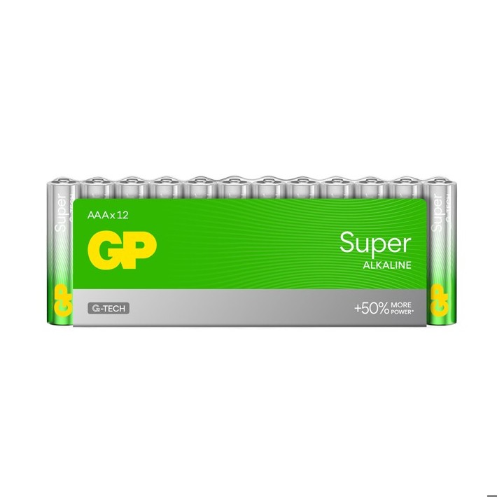 12 STUKS GP 24AS, LR03, AAA SUPER G-TECH