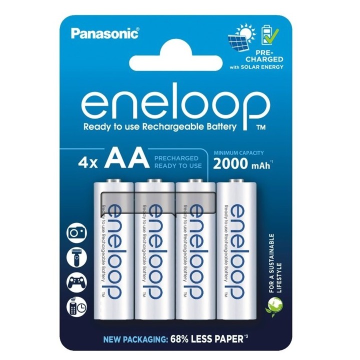 4 STUKS ENELOOP OPLAADBAAR AA 2000mAh