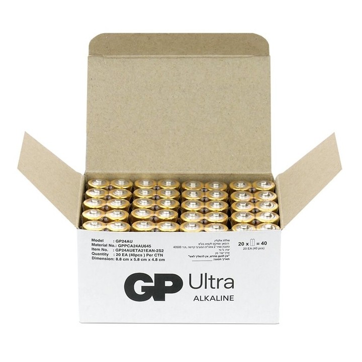 40 STUKS GP AAA, LR03 ULTRA ALKALINE