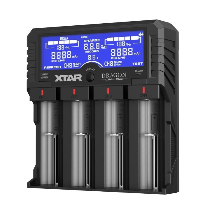 XTAR VP4L PLUS BATTERIJLADER Li-ion / NiMH