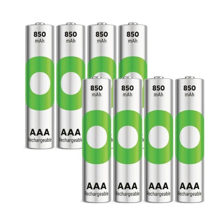 8 STUKS OPLAADBAAR RECYKO 850AAA