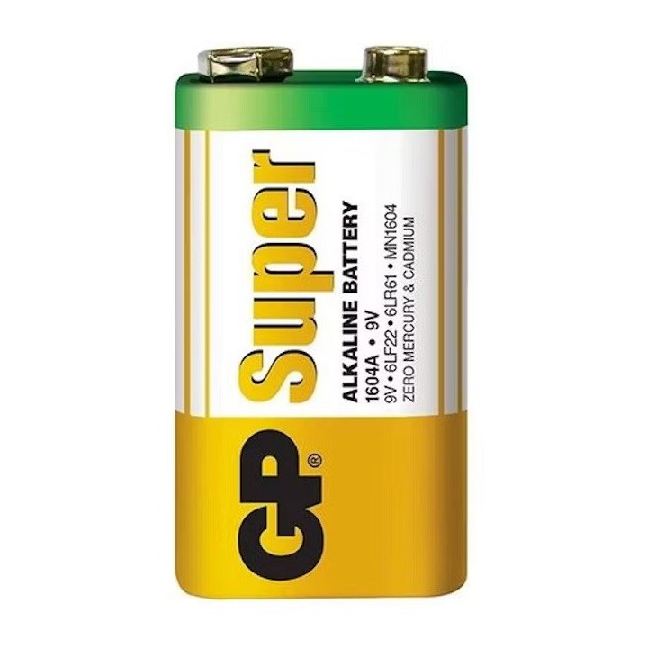 10 PCS GP 1604AS, 6LR61 9VOLT SUPER ALKALINE