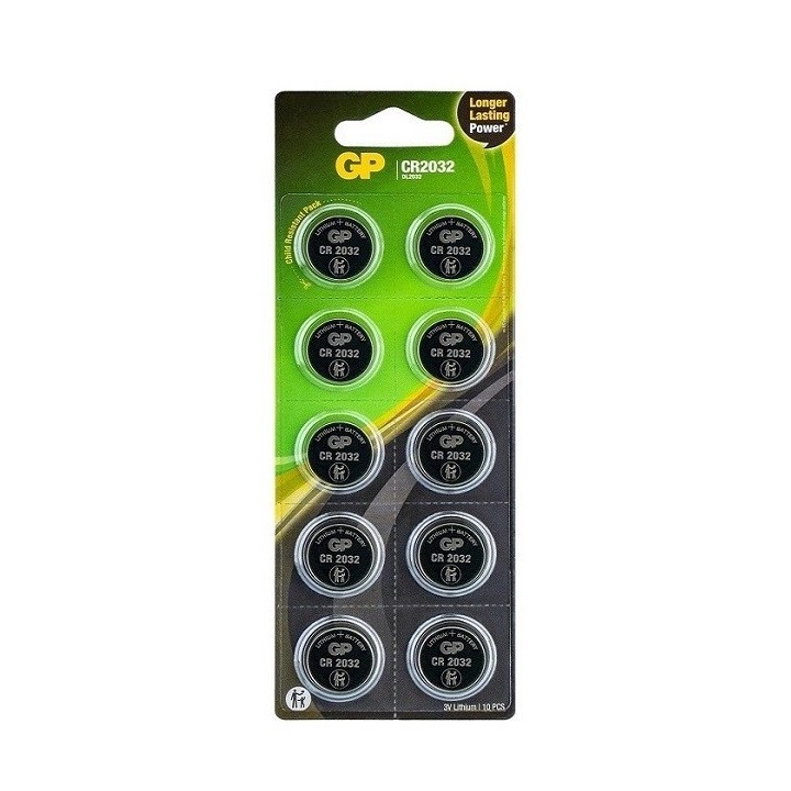 10 PIECES LITHIUM GP CR2032