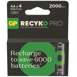4 STUKS GP RECYKO PRO OPLAADBAAR AA 2000
