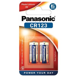 2 STUKS PANASONIC CR123A LITHIUM POWER BATTERIJ