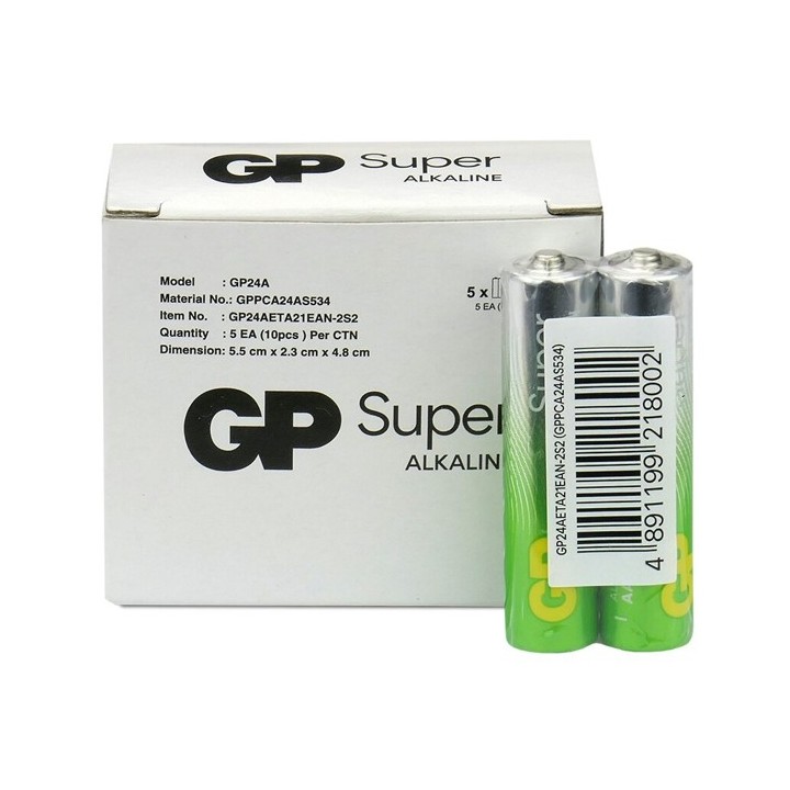10 STUKS GP 24AS, LR03, AAA SUPER G-TECH