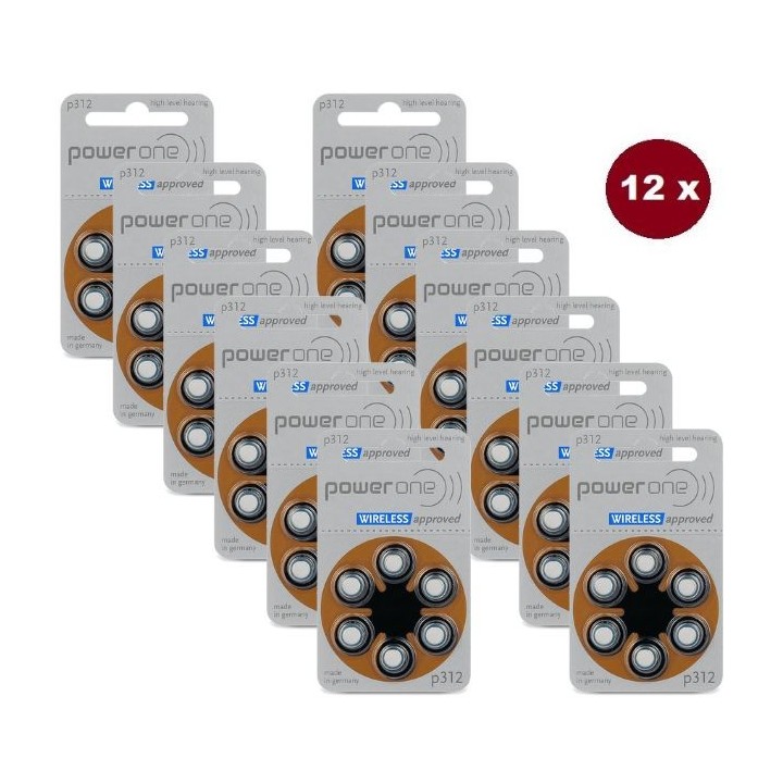 POWERDEAL 72 STUKS VARTA POWER ONE 312, PR41 HOORBATTERIJEN