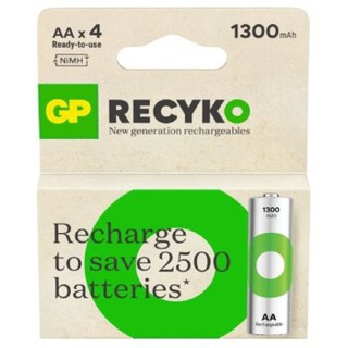 4 STUKS GP RECYKO OPLAADBAAR AA 1300mAh