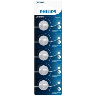 5 STUKS KNOOPCEL LITHIUM PHILPS CR2016