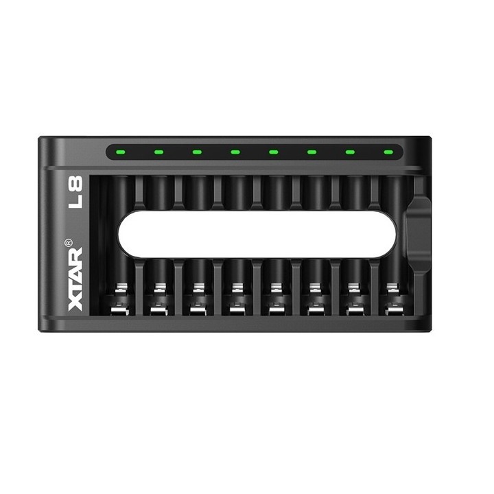 XTAR L8 LADER VOOR 8 x AA of AAA 1,5V Li-Ion / NiMH