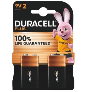 2 STUKS DURACELL PLUS MN1604, 6LR61, 9VOLT