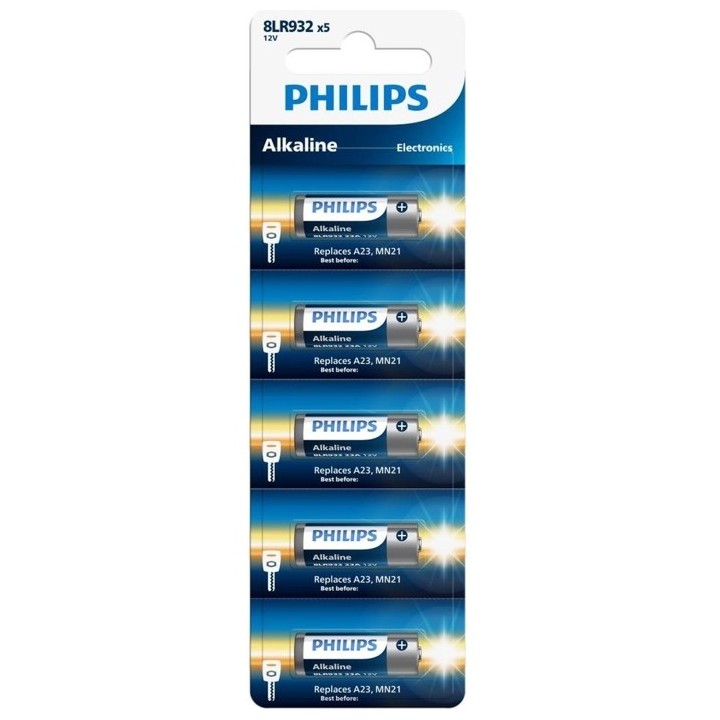 5 PIECES PHILIPS A23, MN21 12 VOLT
