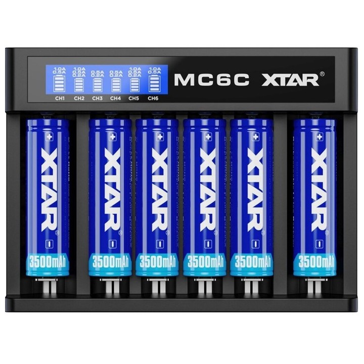XTAR MC6C USB BATTERIJLADER Li-ion