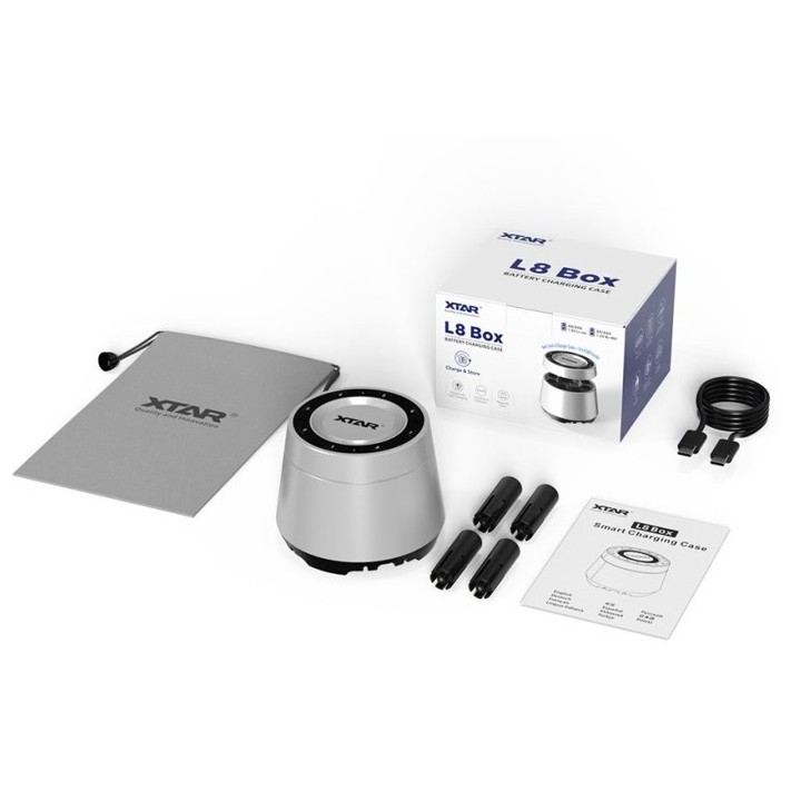 XTAR L8 BOX CHARGER FOR 8 x AA or AAA 1,5V Li-Ion / NiMH