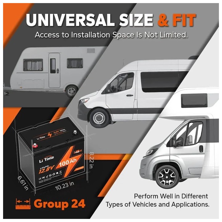 LiTime 12VOLT 100AH GROUP24 BLUETOOTH