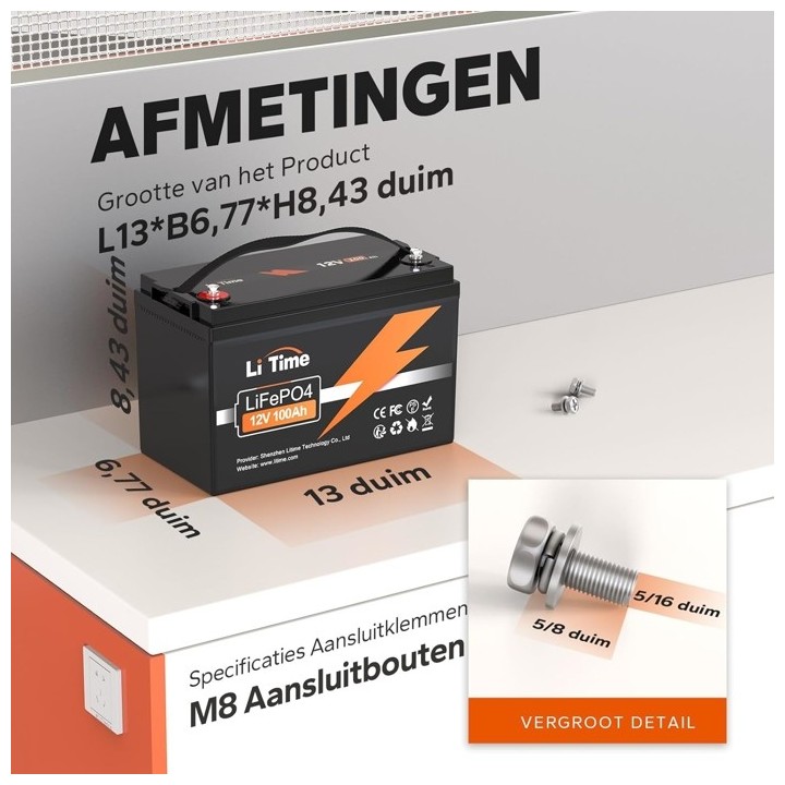 LiTime 12VOLT 100AH BASIC DEEP CYCLE