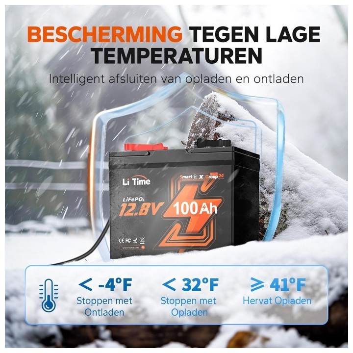 LiTime 12VOLT 100AH GROUP24 BLUETOOTH