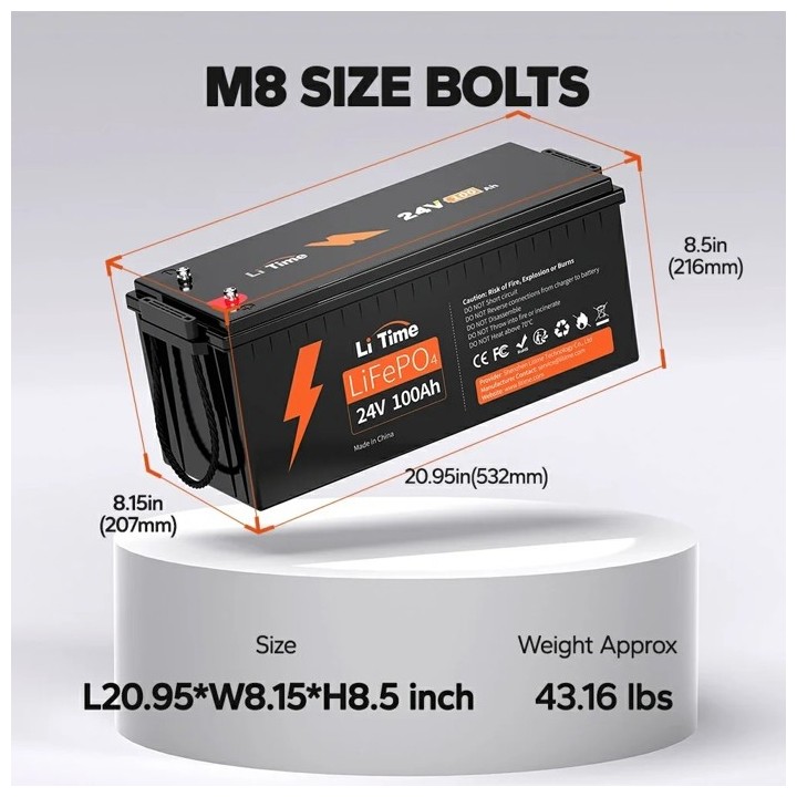 LiTime 24VOLT 100AH BASIC DEEP CYCLE