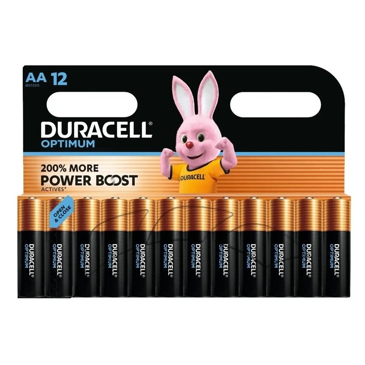 12 STUKS DURACELL OPTIMUM ALKALINE AA, LR06