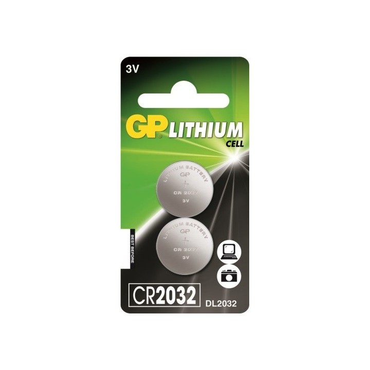 2 STUKS GP CR2032 LITHIUM KNOOPCEL